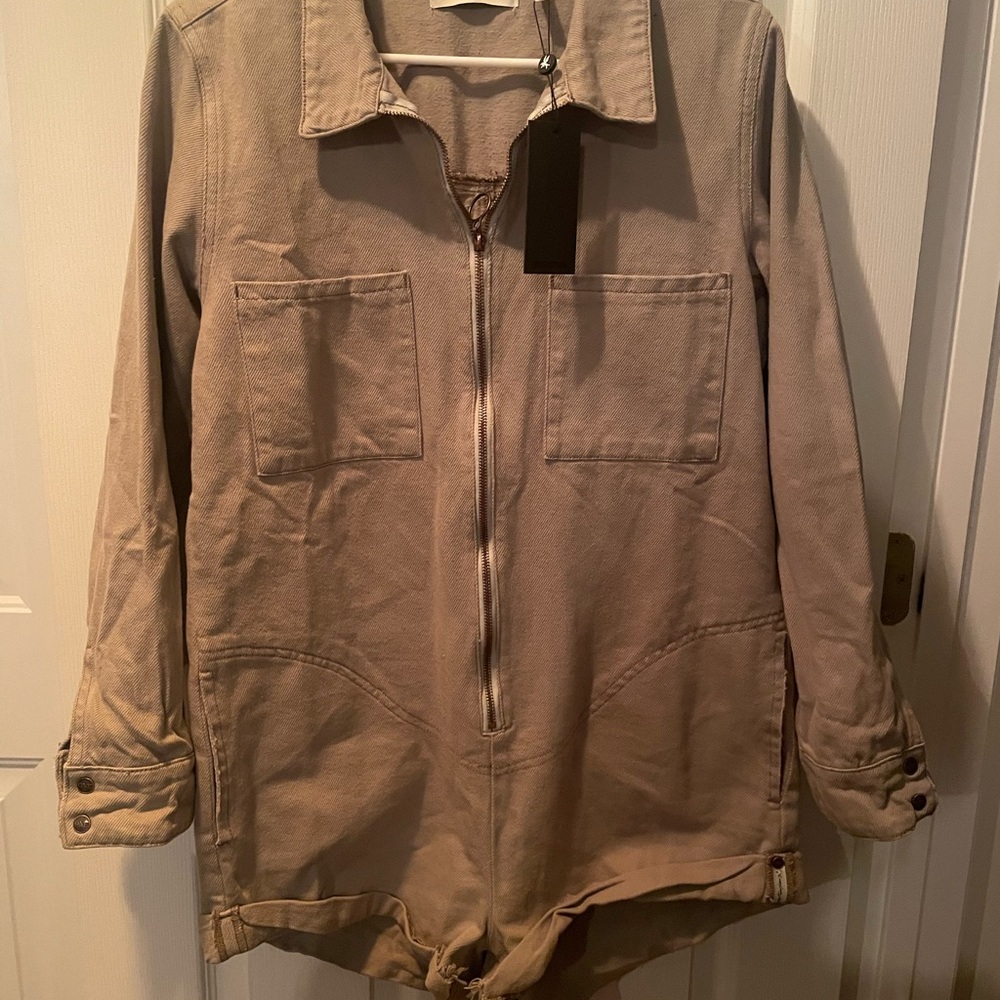 One Teaspoon Faded Khaki Prophecy Romper